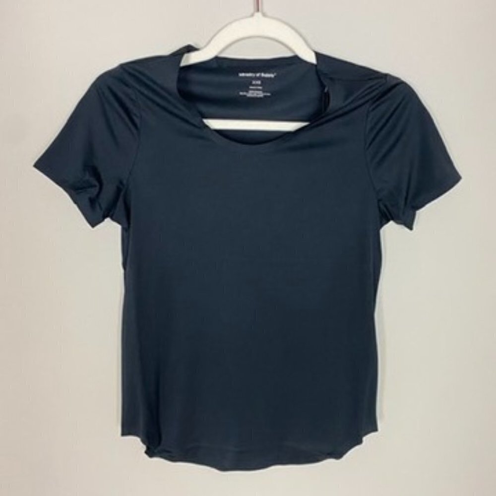 Ministry of Supply Luxe Touch Tee Shirt Short Sleeves Womens XXS Black Active